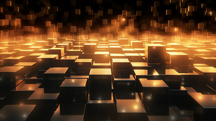 Fototapeta premium Metallic cubes background