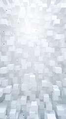 Glowing white cubes on dark background