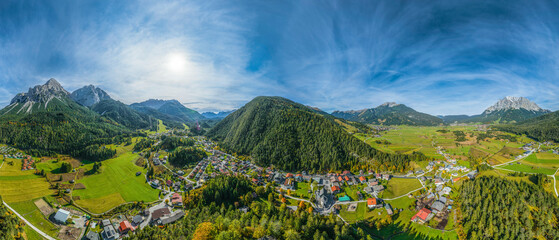 Herbst im Tiroler Ausserfern rund um Biberwier, 360 Grad Rundblick