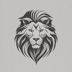free photo, illustration of a black and white lion's head 6