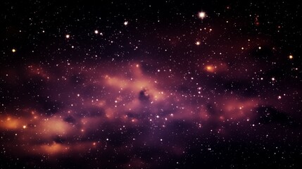 Fototapeta na wymiar Starry Night Sky with Purple Nebula Cosmic Background