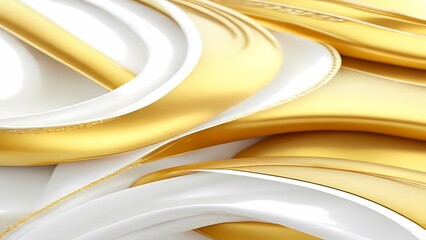 golden and white color gradient wave abstract background