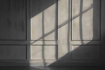 Obraz premium Light and shadows from window on wall indoors 