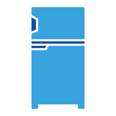 Fridge icon vector or logo illustration glyph color style