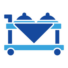 Food tray icon vector or logo illustration glyph color style