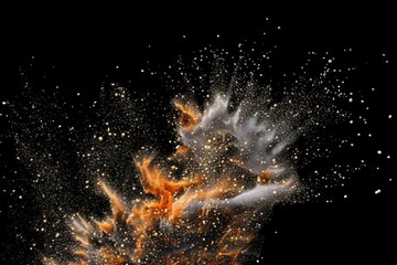 An animated graphic made of moving particles. Generative AI