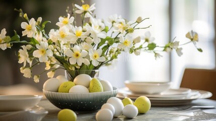 
Stylish shots of elegant floral arrangements designed for Easter celebrations, emphasizing the beauty of spring blooms and festive decor