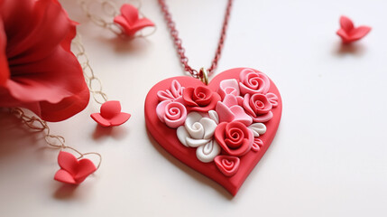 	
Happy valentine day. Valentine background. Ai pink color background.	
