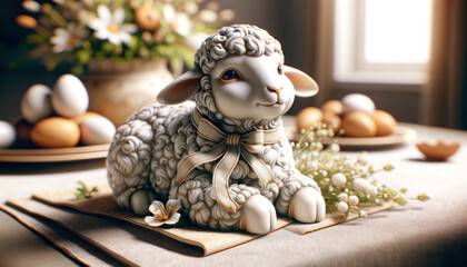 Symbol of Spring: Traditional Easter Lamb Decoration