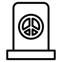 peace symbol line 