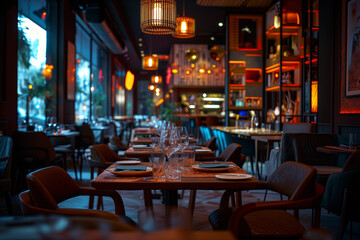 High end restaurant interior