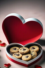 Chocolates, cookies, in a heart-shaped box 4