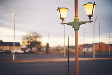oldstyle lamp post with led lights upgrade