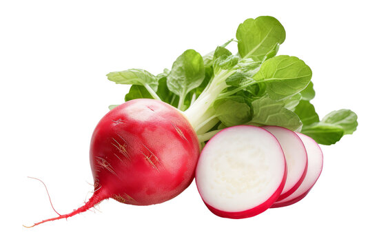 radish isolated on transparent background