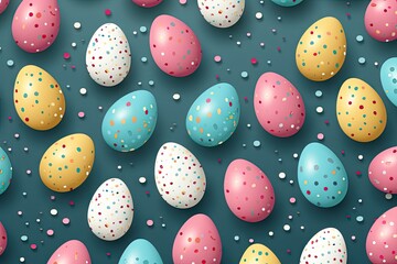 Colored aster eggs  - obrazy, fototapety, plakaty