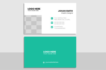 Set of modern business card  templates. Personal visiting card with company logo. Vector 