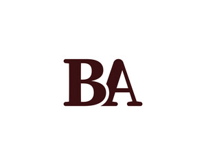 BA LOGO DESIGN VECTOR TEMPLATE