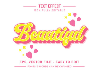 Vector beautiful modern editable text effect