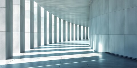 Fototapeta premium Long tunnel with columns,abstract background