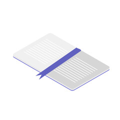 Book Isometric Icon Concept. vector illustration