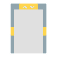 Elevator icon vector or logo illustration flat color style