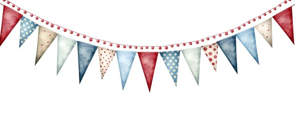 Obraz premium Empty birthday banner sign on white background Generative Ai