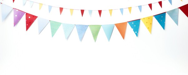 Obraz premium Empty birthday banner sign on white background Generative Ai