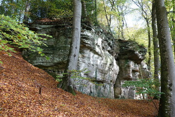 Felsen bei Consdorf im Muellerthal, Luxemburg