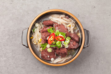 Soup to soothe an upset stomach caused by drinking the night before.