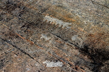 Cave paintings of ancient people, petroglyphs. Archaeological site, Zalavruga, Republic of Karelia. Russia.