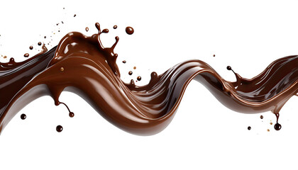 wave of dark Chocolate or Cocoa splash, Abstract background, 