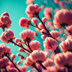 magnolia flowers in the spring