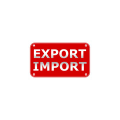 Export Import sign icon isolated on transparent background
