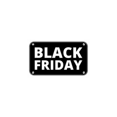 Black Friday sign icon isolated on transparent background