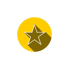 Bookmark star button icon isolated on transparent background