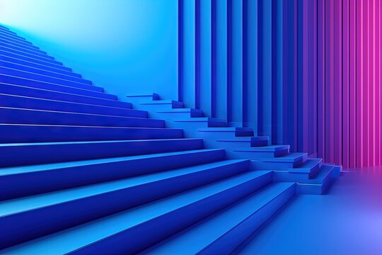 Minimalist abstract blue colorful gradients. Great as a mobile wallpaper, background.