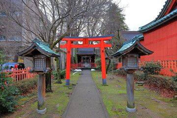 Ozaki Shrine situated at Marunouchi, Kanazawa, Ishikawa, Japan