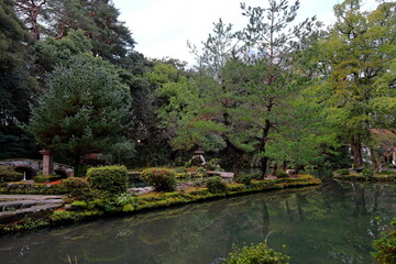 Fototapeta na wymiar Oyama Garden situated at Oyamamachi, Kanazawa, Ishikawa, Japan