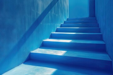 Fototapeta premium Minimalist abstract blue colorful gradients. Great as a mobile wallpaper, background.