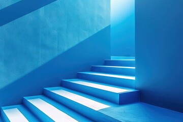 Obraz premium Minimalist abstract blue colorful gradients. Great as a mobile wallpaper, background.