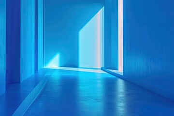 Obraz premium Minimalist abstract blue colorful gradients. Great as a mobile wallpaper, background.