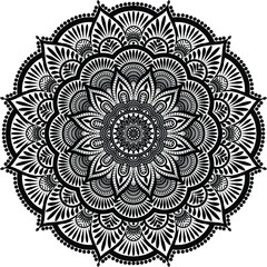 Beautiful floral pattern mandala art isolated on a white background, decoration element for meditation poster, yoga, banner, henna, invitation, cover page, design element mandala art, vector art