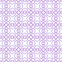Textile ready attractive print, swimwear fabric, wallpaper, wrapping. Purple delicate boho chic summer design. Organic tile. Trendy organic green border.