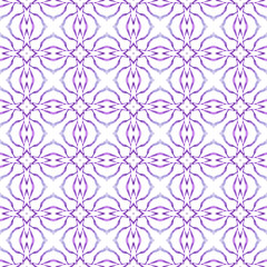Textile ready attractive print, swimwear fabric, wallpaper, wrapping. Purple delicate boho chic summer design. Organic tile. Trendy organic green border.