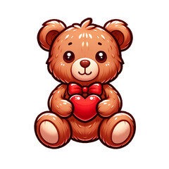 Obraz premium Teddy Bear Valentine Clip Art