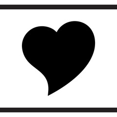 Obraz premium Heart icon vector. Love sign symbol vector. Heart vector icon illustration isolated on white background