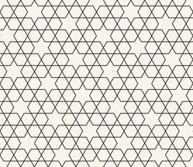 Fototapeta premium Vector seamless pattern. Repeating geometric elements. Stylish monochrome background design.