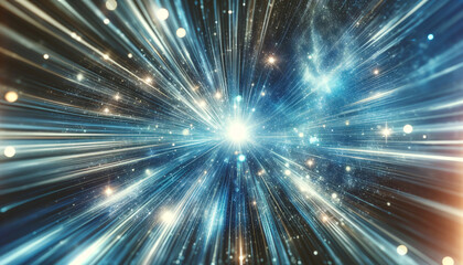 高速ワープ効果の宇宙シーン