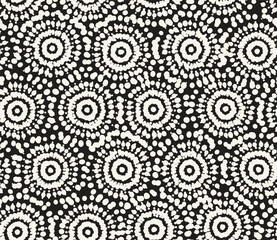 Vector seamless pattern. Repeating geometric elements. Stylish monochrome background design.