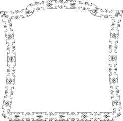 Vintage frame Flower wreath leaf vector floral border Square Horizontal Frame picture frames Branch laurel botanical silhouette black elements decoration